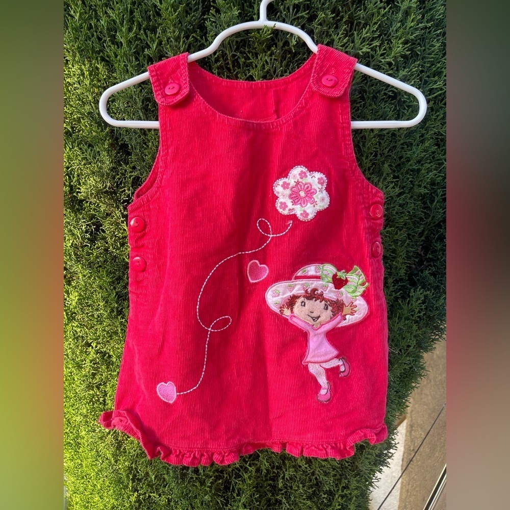 Vintage Y2K Strawberry shortcake corduroy dress 12 months